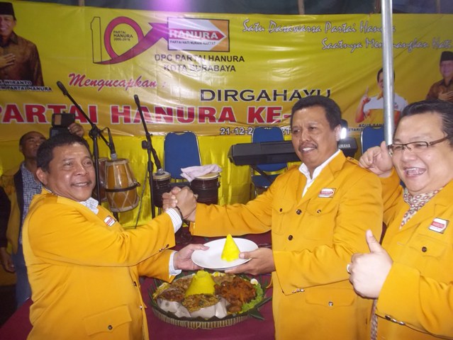 HUT Ke 10 Hanura Surabaya, Bersama Rakyat Membangun Bangsa