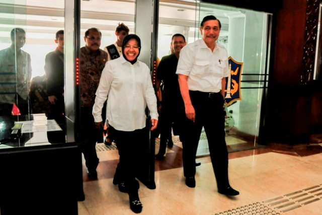 Hadir Di Rakor GBBS, Luhut Bertemu Risma