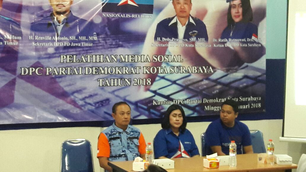 DPC Partai Demokrat Surabaya Gelar Pelatihan Medsos untuk Pemenangan Pilkada