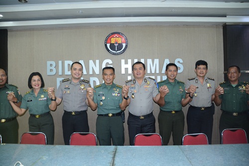 Pendam Brawijaya dan Humas Polda Jatim Sepakat Perangi Hoax