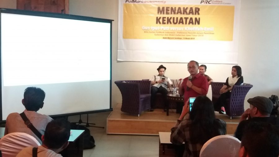 PRC: Elektabilitas Gus Ipul-Puti Ungguli Khofifah-Emil