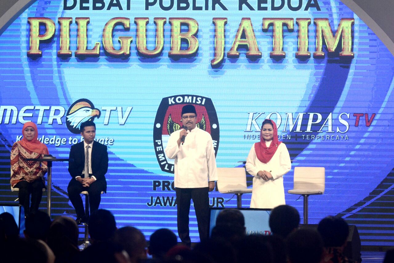 Debat Kedua Pilgub Jatim, Gus Ipul Paparkan Prestasi Ekonomi Jawa Timur