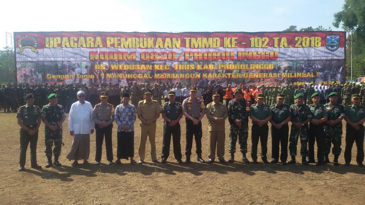 Pj Bupati Probolinggo Resmikan Pelaksanaan TMMD ke-102