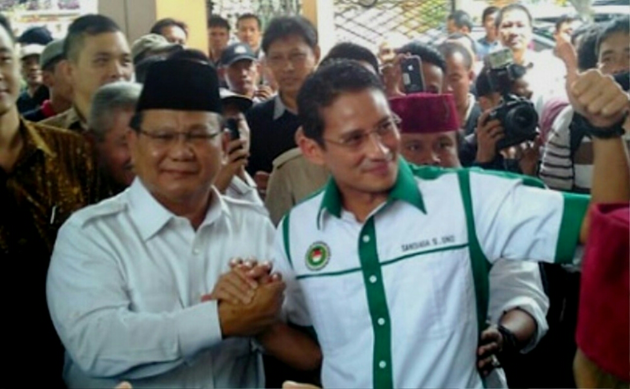 Prabowo Subianto Resmi Pilih Sandiaga Sebagai Cawapres
