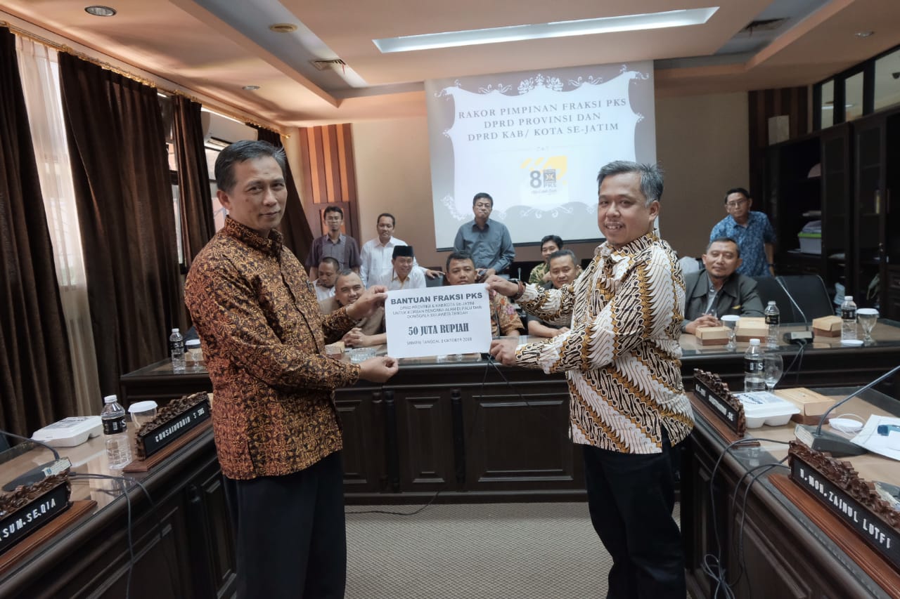 Fraksi PKS se-Jawa Timur Galang Dana untuk Palu dan Donggala