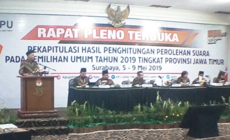 KPU Jatim Mulai Rekapitulasi Pemilu 2019