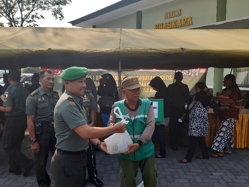 Sambut HUT, Korem 084/Bhaskara Jaya Gelar Bhakti Sosial