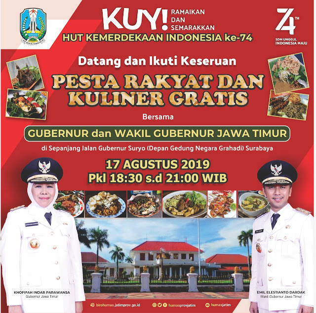 Selain Kuliner Gratis, Ada Via Vallen Di Pesta Rakyat Jatim 2019