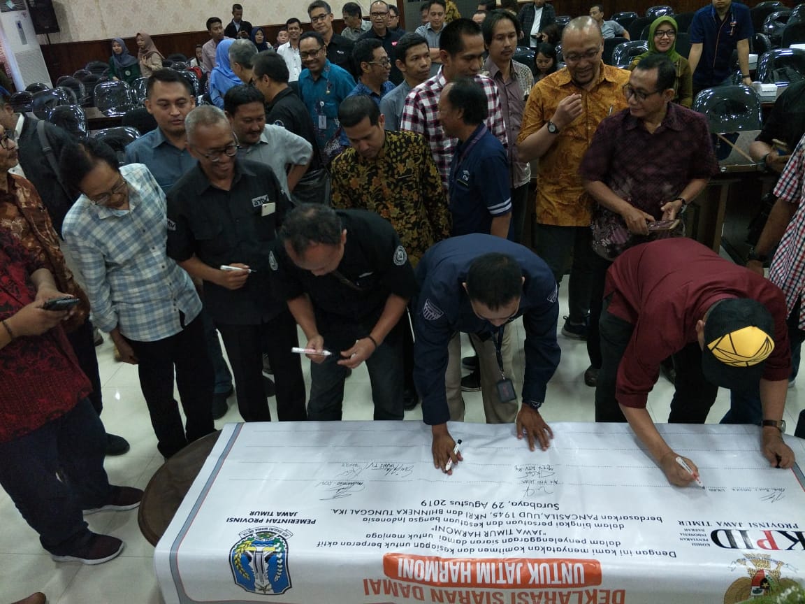 KPID Deklarasi Siaran Damai Jawa Timur Harmoni