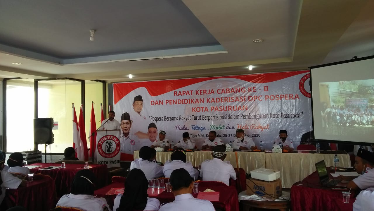 Gelar Rakercab II, Pospera Kota Pasuruan Maksimalkan Kerja Kerakyatan 2021