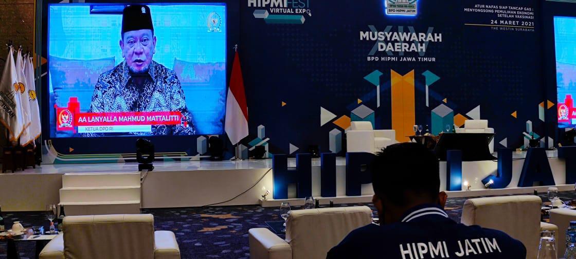 Ini Pesan La Nyalla di Musda XIV BPD HIPMI Jatim