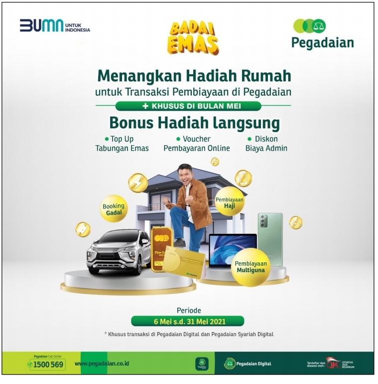 Badai Emas Pegadaian, Berikan Hadiah Total Rp5 Miliar Kepada Nasabah