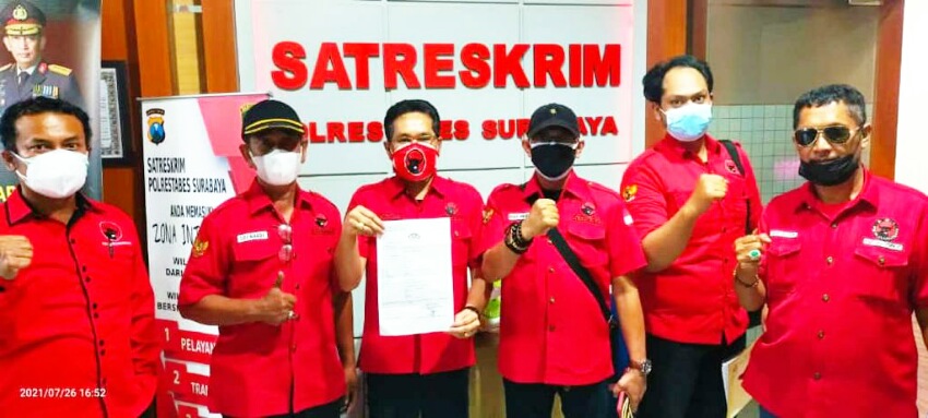Baliho Puan Jadi Korban Vandalisme, PDIP Surabaya Sampaikan Aduan Ke Polisi