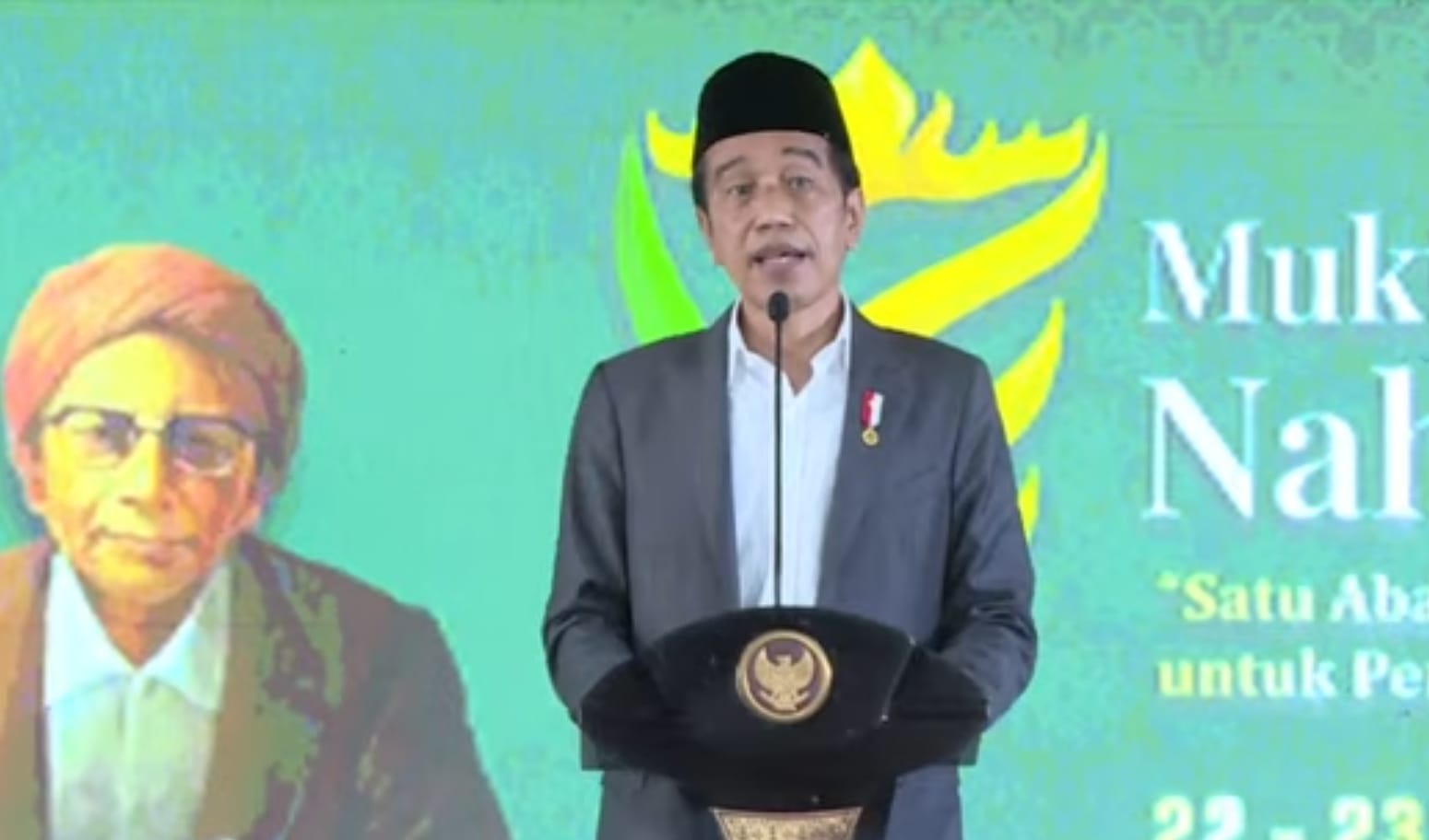 Buka Mukatmar NU ke- 34, Presiden Jokowi: Terima Kasih NU