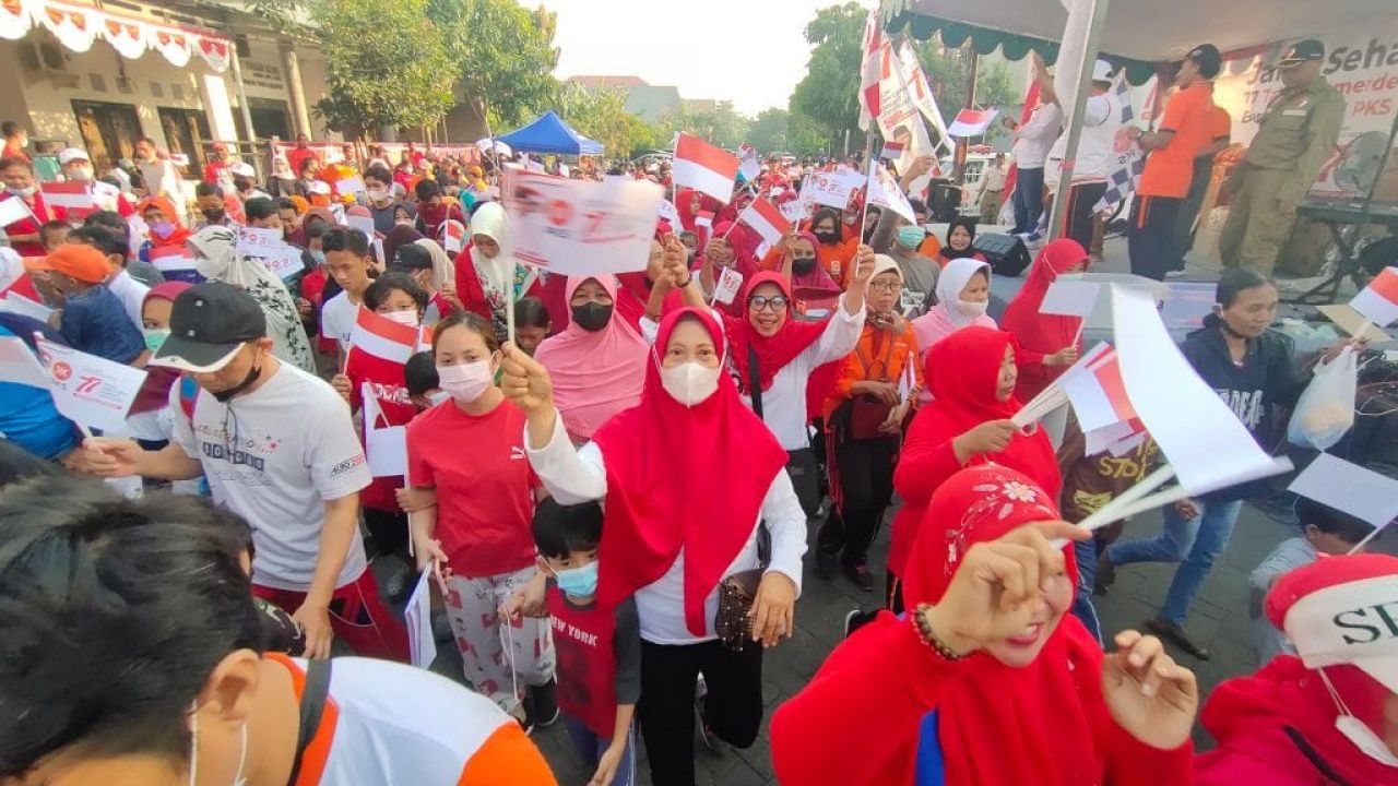 PKS Jatim Gelar Jalan Sehat Kemerdekaan RI, Bukti Cinta NKRI