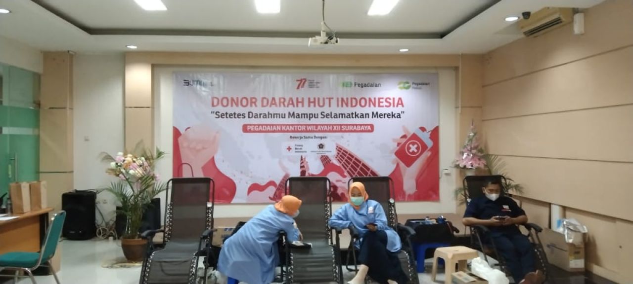 Pegadaian Kanwil XII Surabaya Adakan Donor Darah