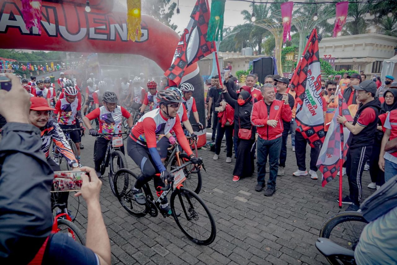 Kusnadi Berangkatkan Banteng Ride and Night Run 2022, Gowes Kediri-Blitar