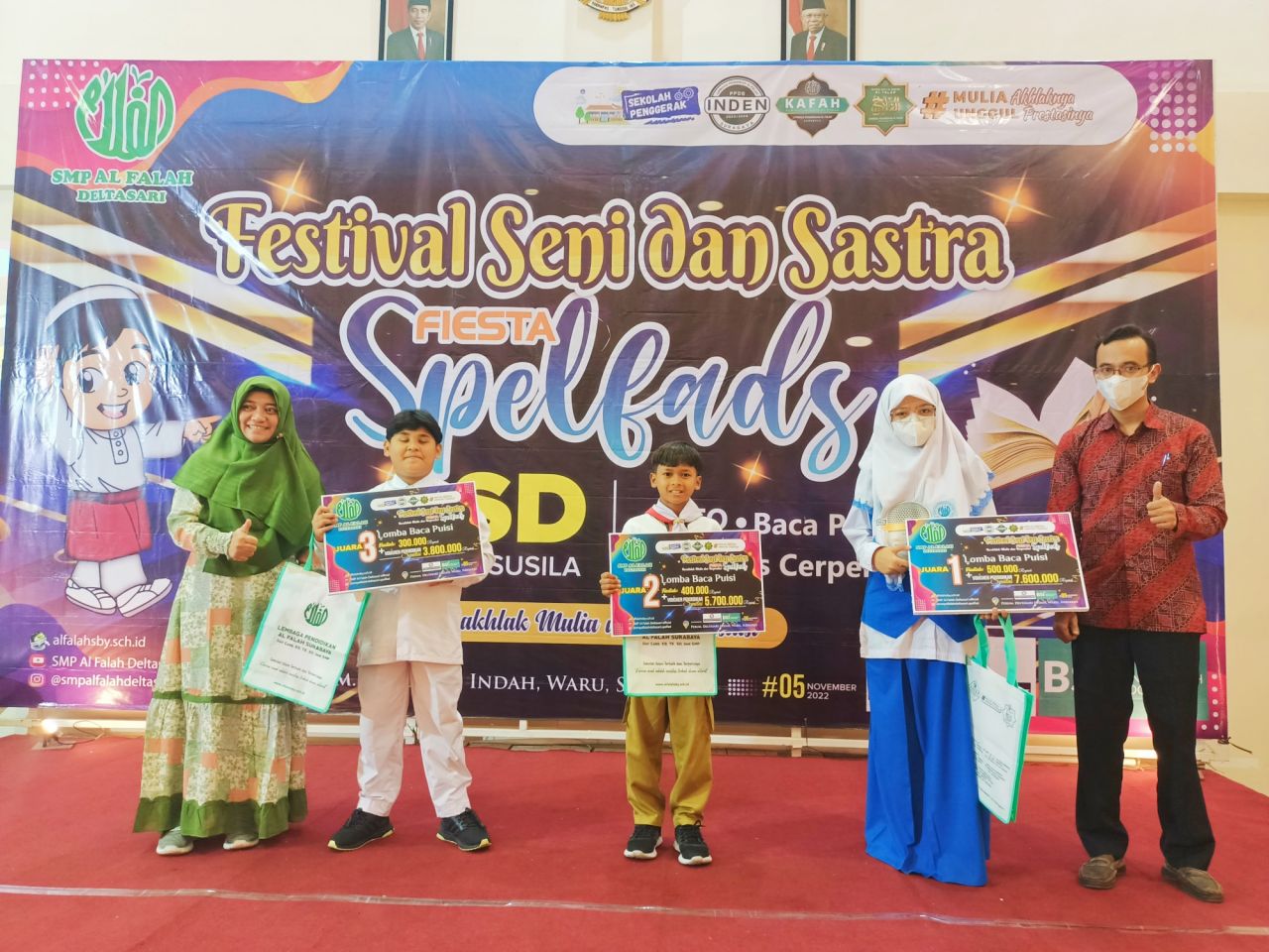 SMP Al Falah Deltasari Sidoarjo Gelar Fiesta Spelfads, Ini Daftar Juaranya