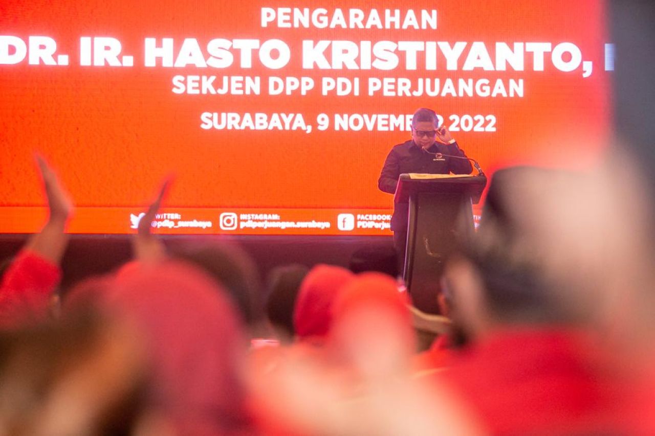 Sekjen Hasto ke Surabaya, Konsolidasi Menangkan Pemilu 2024
