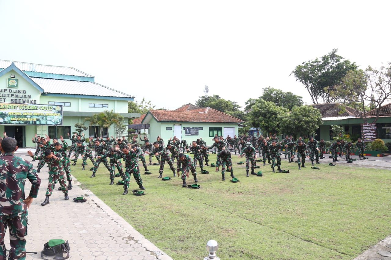 Senam Peregangan, Tunjang Kinerja Anggota Kodim Lamongan