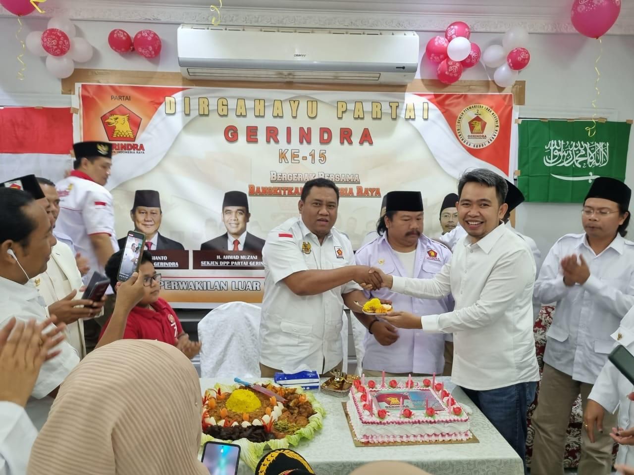 DPLN Gerindra Arab Saudi Gelar Syukuran Puncak HUT