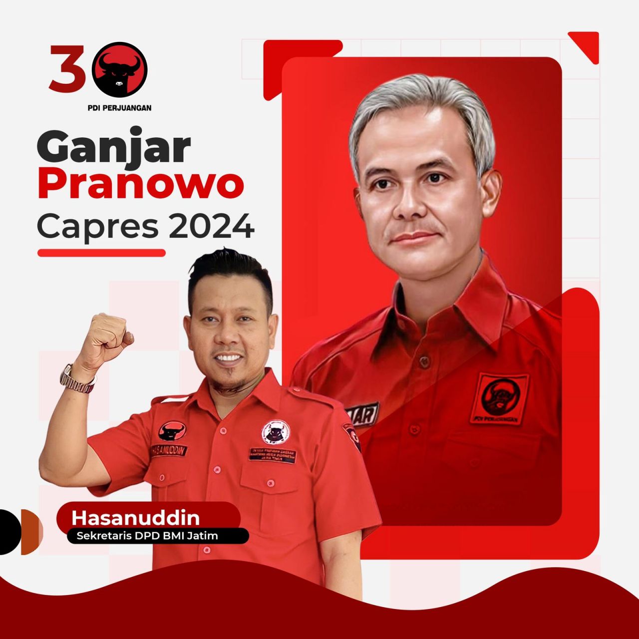 BMI Jatim Siap Menangkan Ganjar Pranowo dan PDI Perjuangan