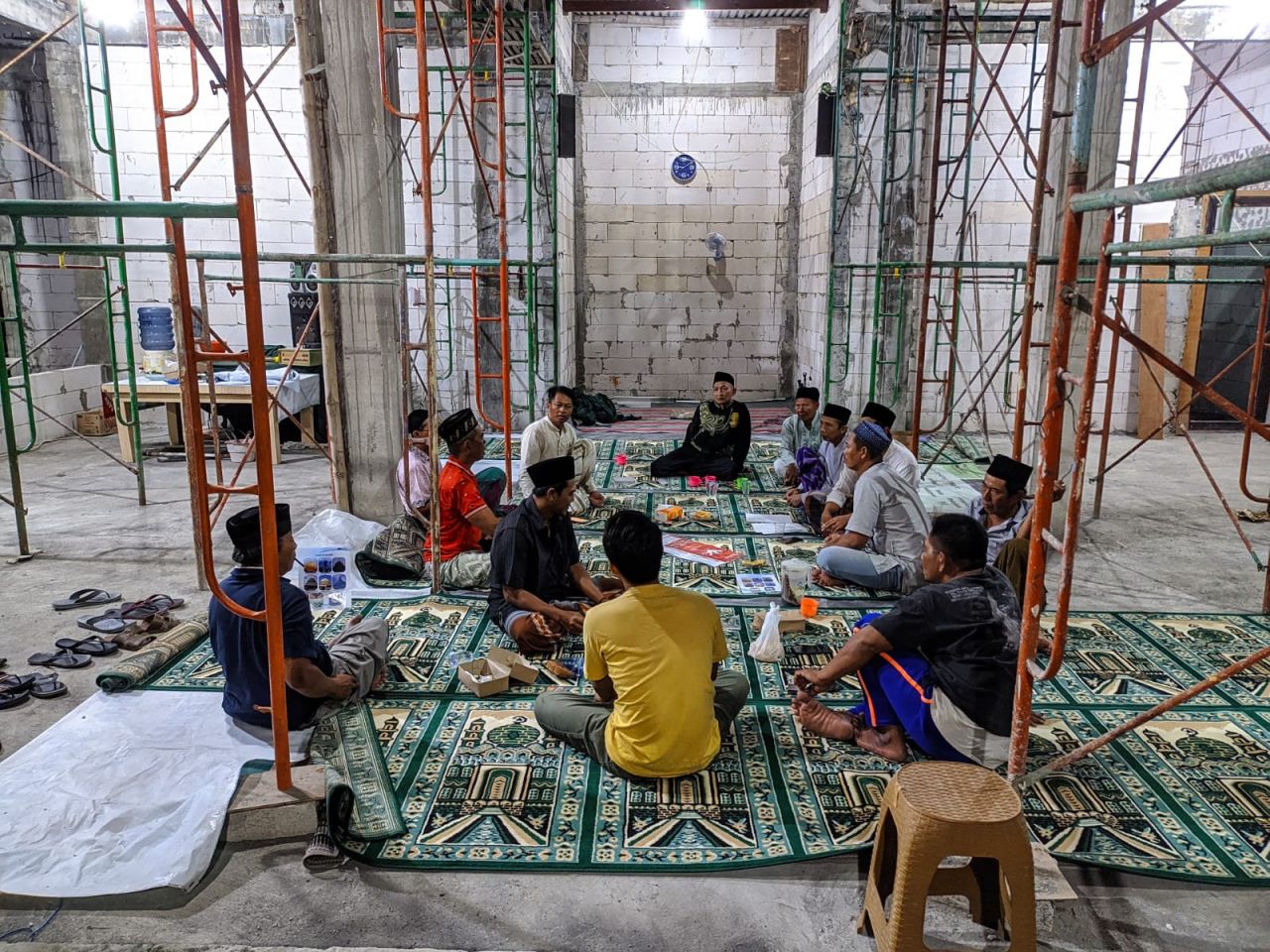 Gotong Royong Bangun Masjid Al-Mubarok Medayu Utara, Panitia Sampai Gadaikan BPKB Mobil