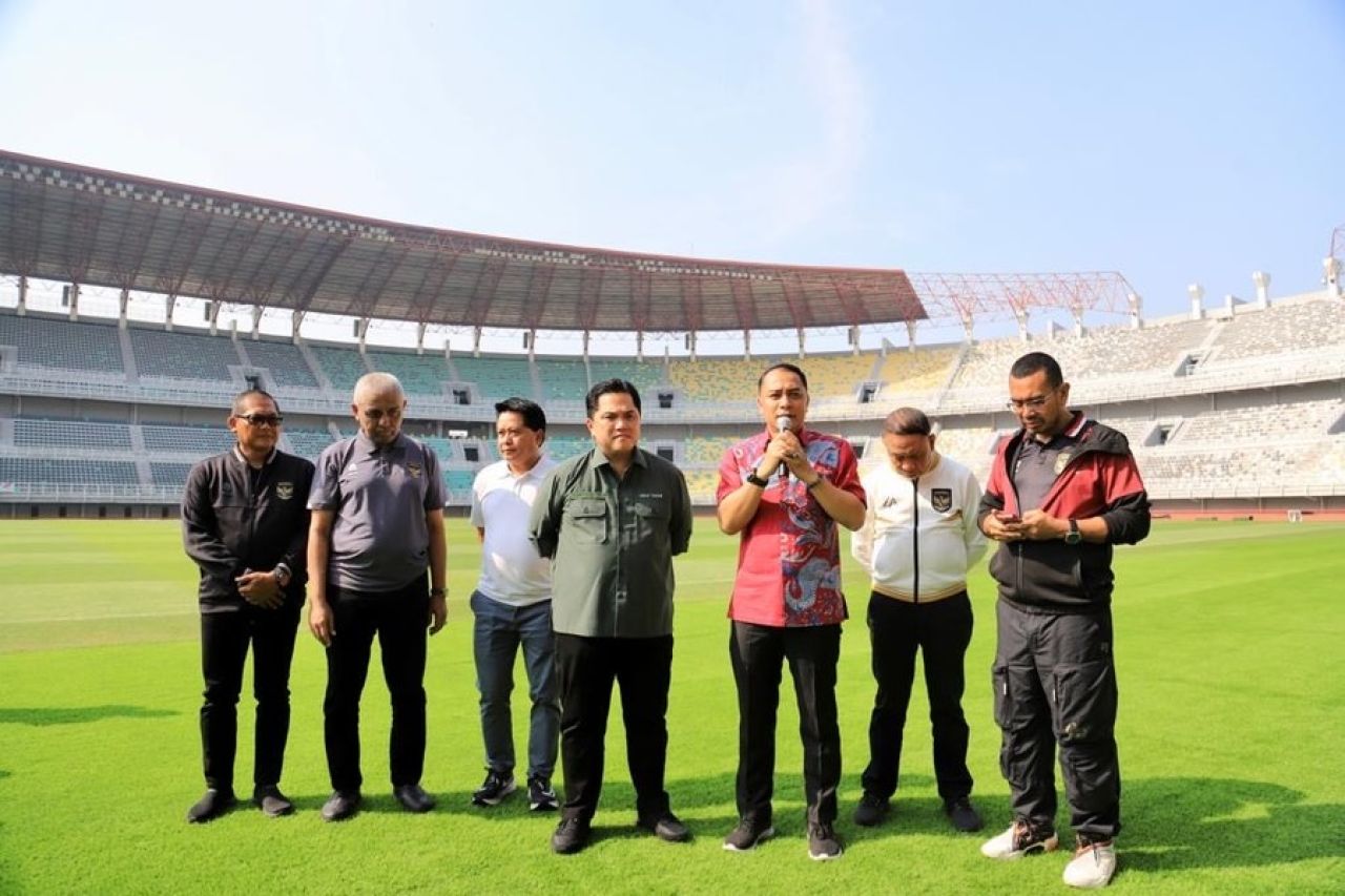 Cek Kesiapan GBT, Wali Kota dan Ketum PSSI Sepakat Alokasikan Hasil Penjualan Tiket Untuk Palestina