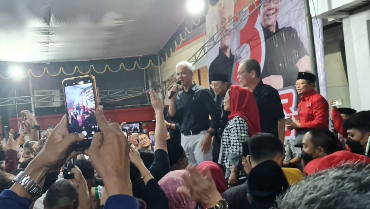 Pesan Ganjar saat Hadir di DPD PDI Perjuangan Jatim: Jangan Sakiti Hati Orang!