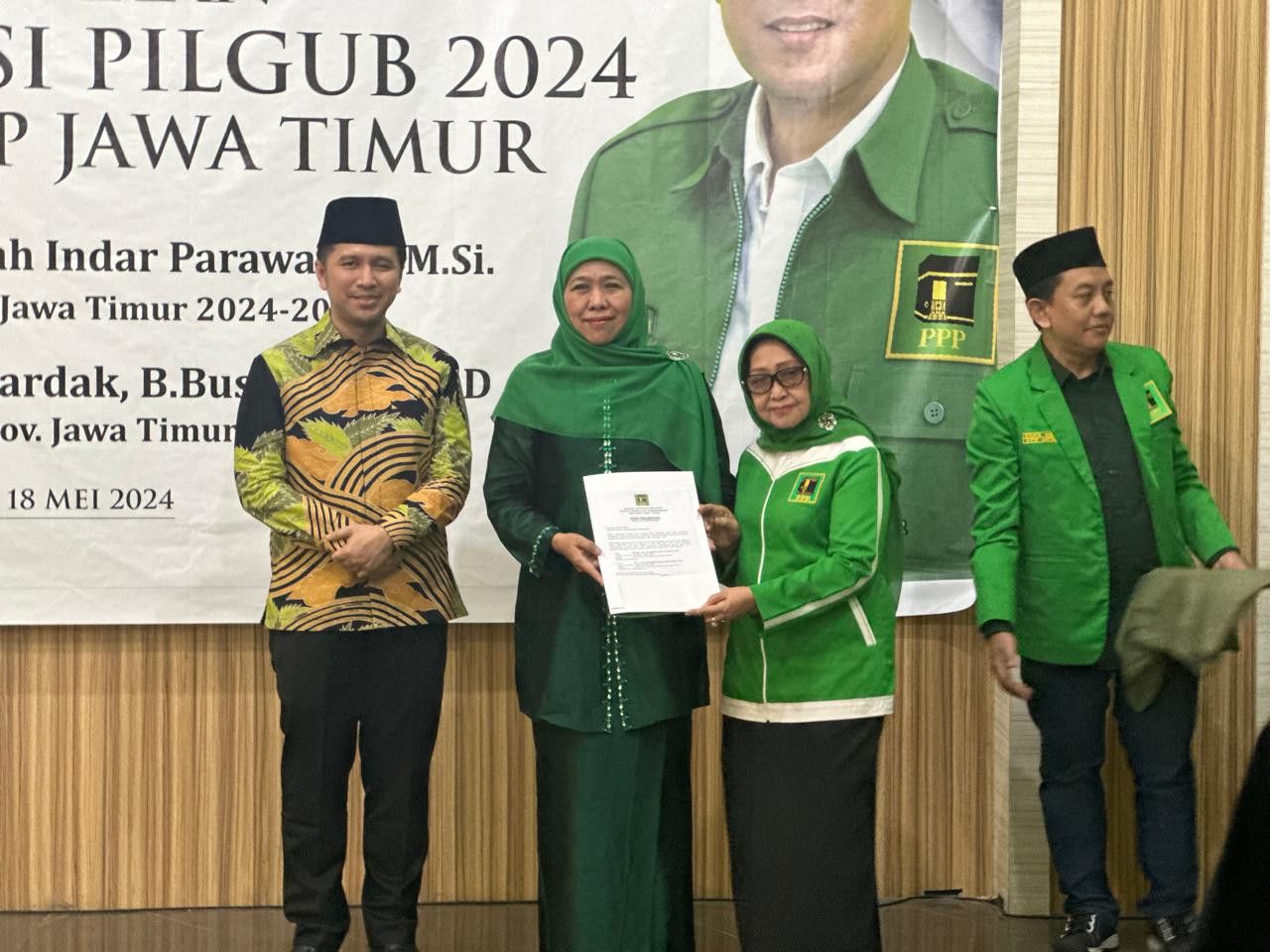 Belum Lapor DPP, DPW PPP Jatim Beri Rekom Khofifah-Emil Maju Pilkada 2024