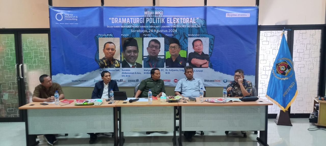 Sygma Research and Consulting (SRC) adakan Bedah Buku Dramaturgi Politik Elektoral