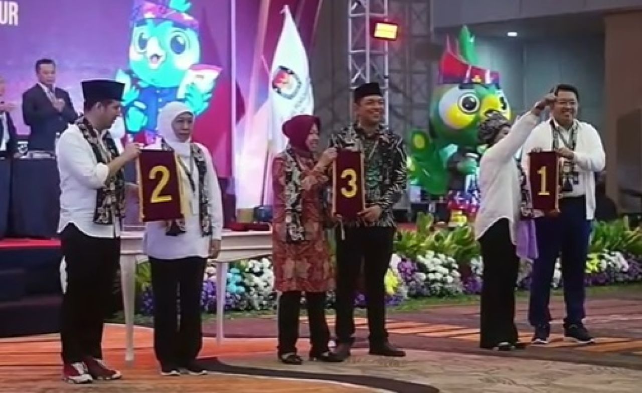 Hasil Undian Nomor Paslon Pilgub Jatim
