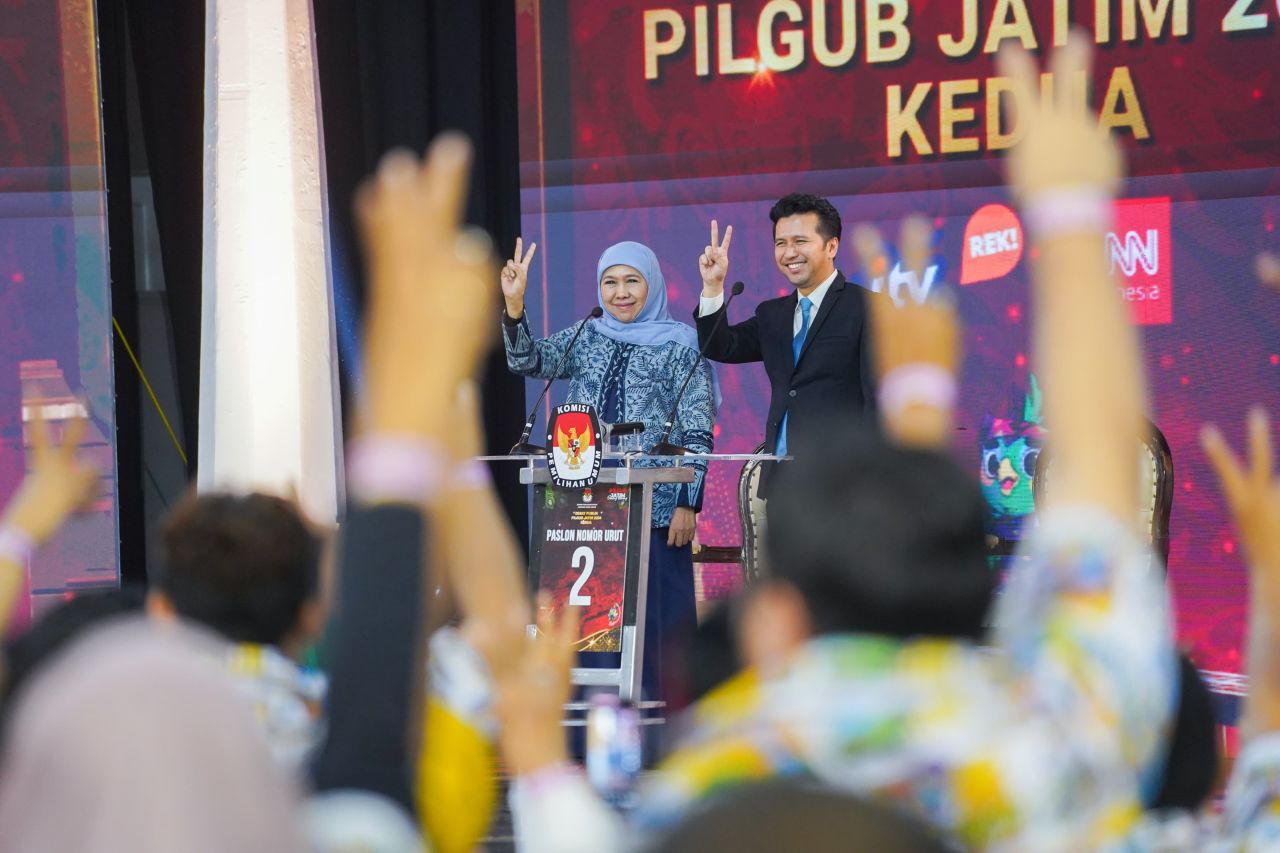 Tampil Tastes di Debat, Khofifah-Emil Sajikan Fakta Keberhasilan Tata Kelola Pemerintahan di Jatim
