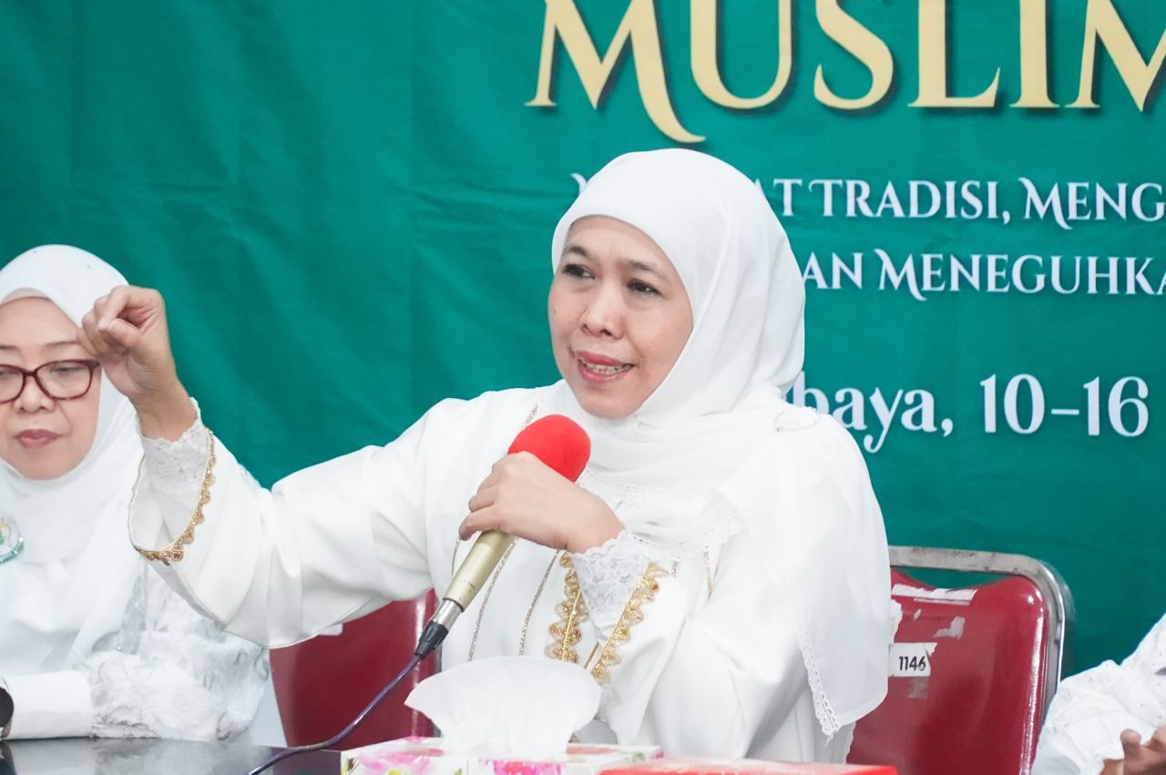 Kongres XVIII Muslimat NU di Surabaya, Khofifah Minta Maaf