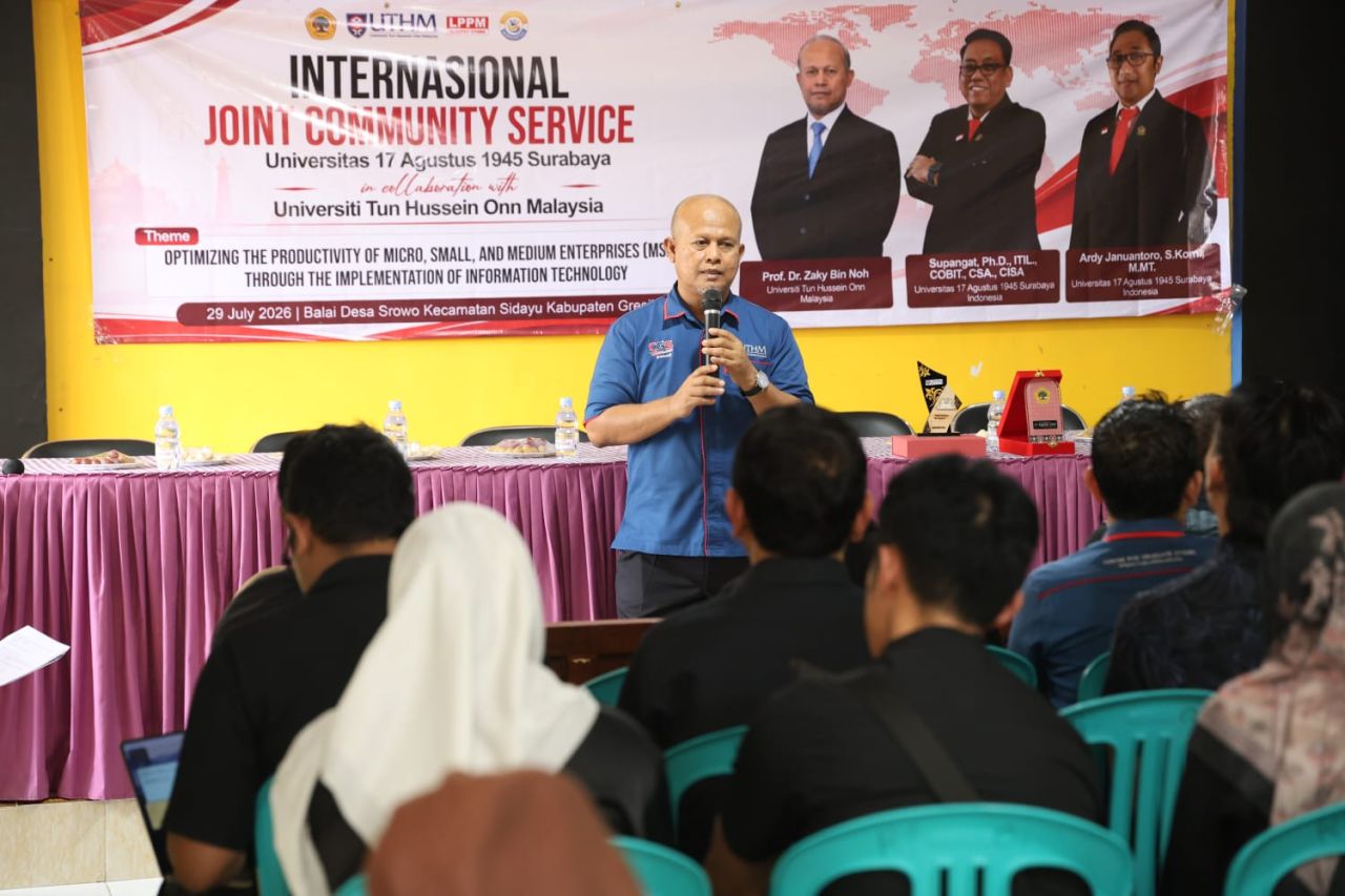 International Joint Community Service bertema 'Optimizing the Productivity of Micro, Small, and Medium Enterprises (MSMEs) Through Implementation of Information Technology', Rabu (29/7/2026).