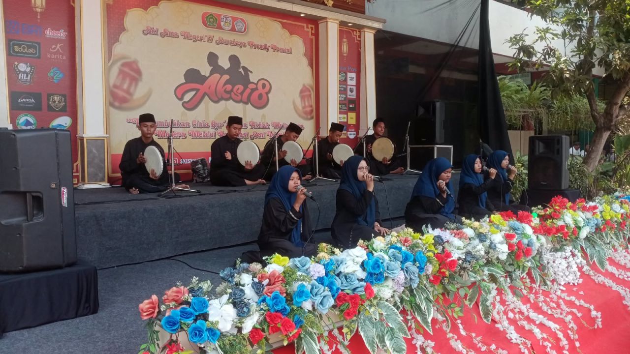 SKI SMAN 17 Surabaya Gelar Aksi 8, 500 Peserta Beradu Bakat Seni Islami